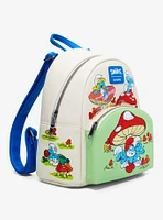 Loungefly The Smurfs Mushrooms Mini Backpack