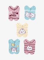 Mimi & Neko Stripe No-Show Socks 5 Pair
