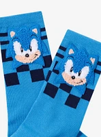 Sonic The Hedgehog Fuzzy Face Crew Socks