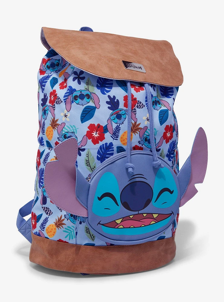 Disney Stitch Tropical Slouch Backpack