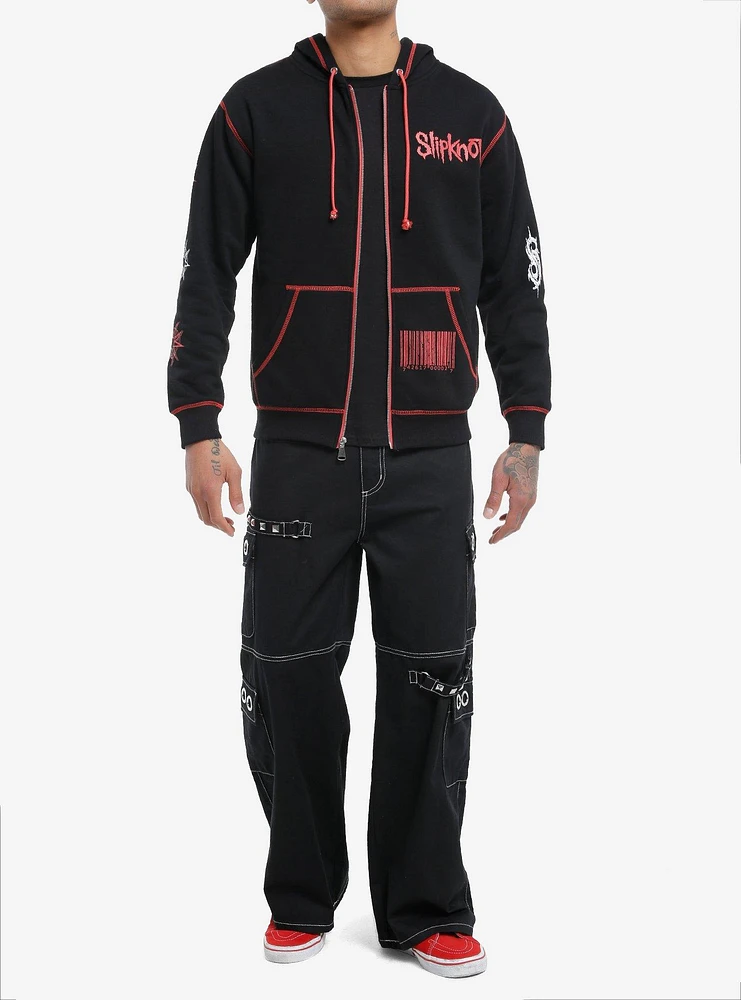 Slipknot Faces Contrast Stitch Hoodie