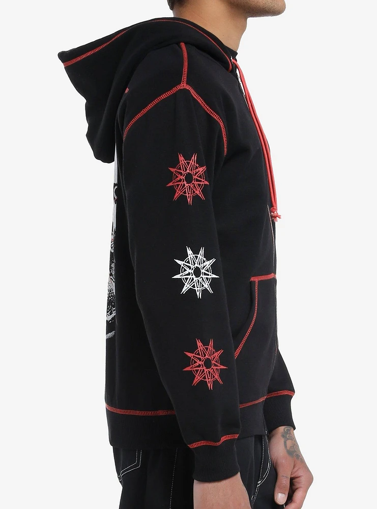 Slipknot Faces Contrast Stitch Hoodie