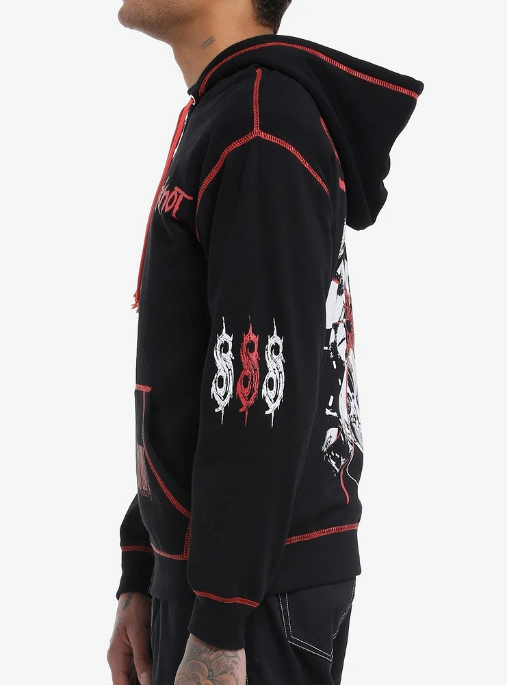 Slipknot Faces Contrast Stitch Hoodie