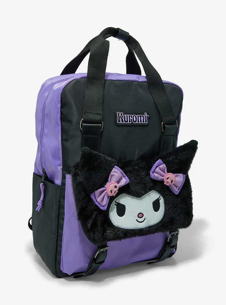 Kuromi Fuzzy Face Backpack