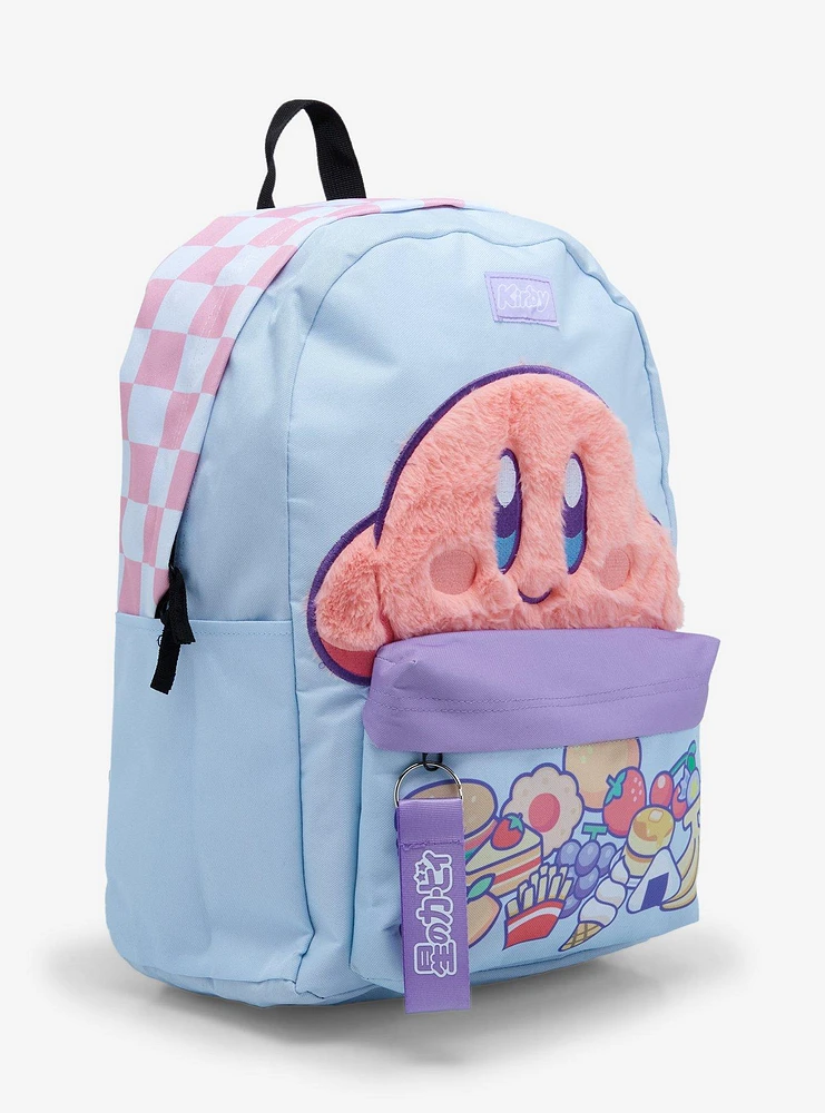 Kirby Snacks Fuzzy Pastel Backpack