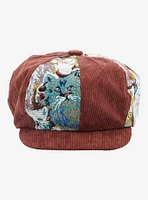 Corduroy Cat Tapestry Patchwork Cabbie Hat