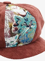 Corduroy Cat Tapestry Patchwork Cabbie Hat