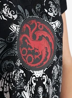 House Of The Dragon Targaryen Grommet Lace-Up Girls Top