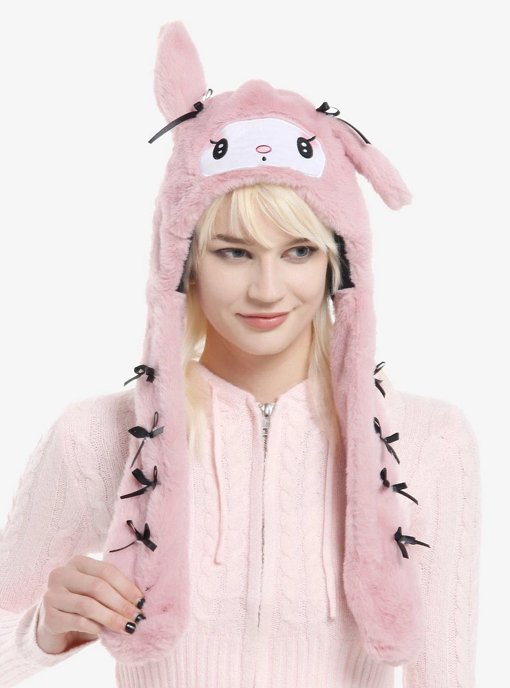 My Melody Fuzzy Tassel Beanie With Moveable Ears