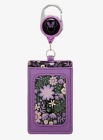 Disney Minnie Mouse Purple Floral Retractable Lanyard — BoxLunch Exclusive