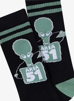 American Dad Alien Area 51 Crew Socks