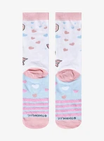 Tokidoki Donutella Hearts Crew Socks