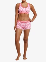 Squishmallows Strawberry Cow Bra & Boyshort Panty Set