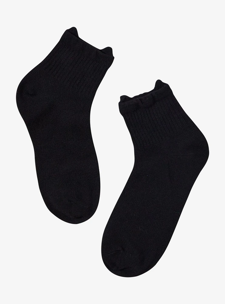 Black Cat 3D Ear Ankle Socks