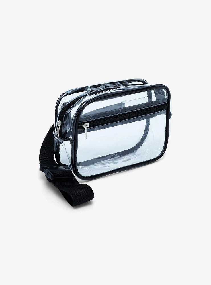 Clear Black Trim Fanny Pack