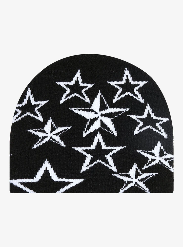 Black & White Star Beanie