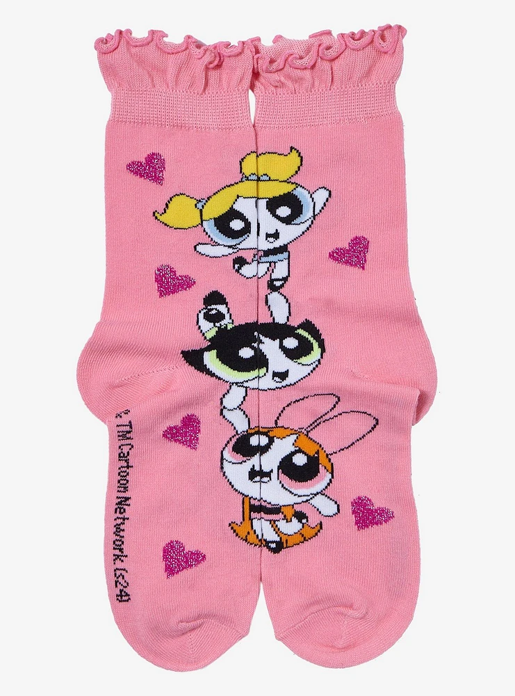 The Powerpuff Girls Hearts Crew Socks