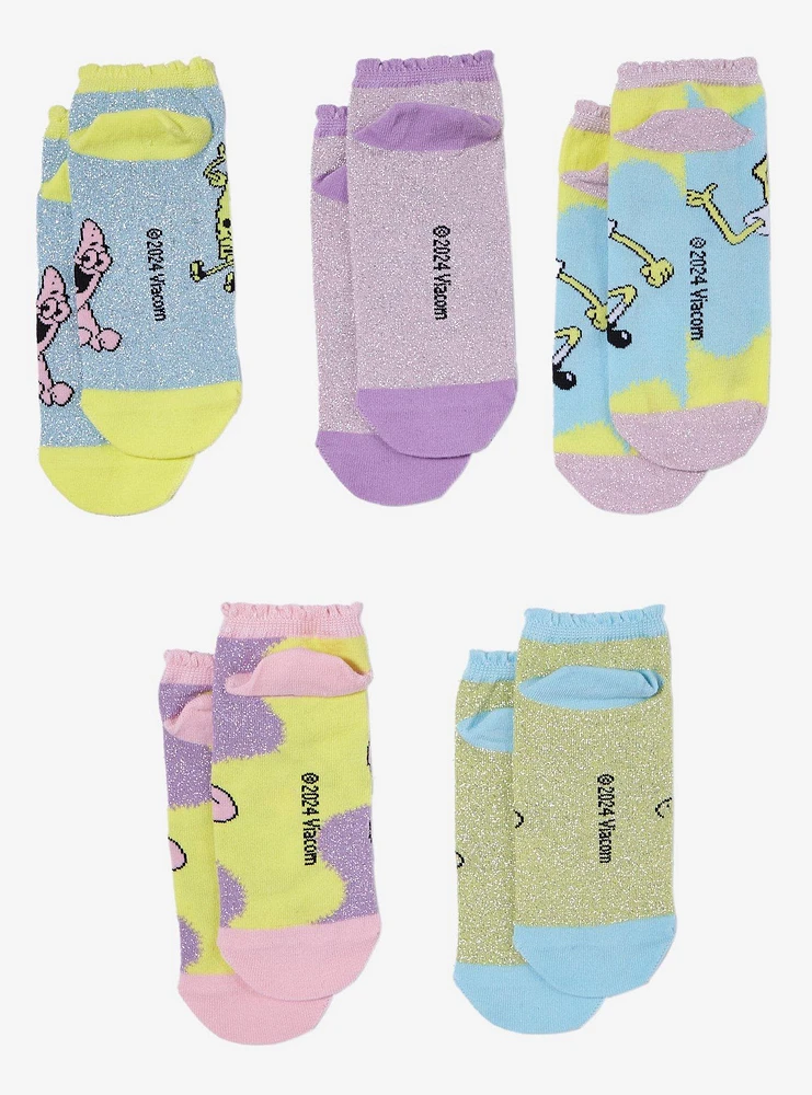 SpongeBob SquarePants Pastel SpongeBob & Patrick No-Show Socks 5 Pair