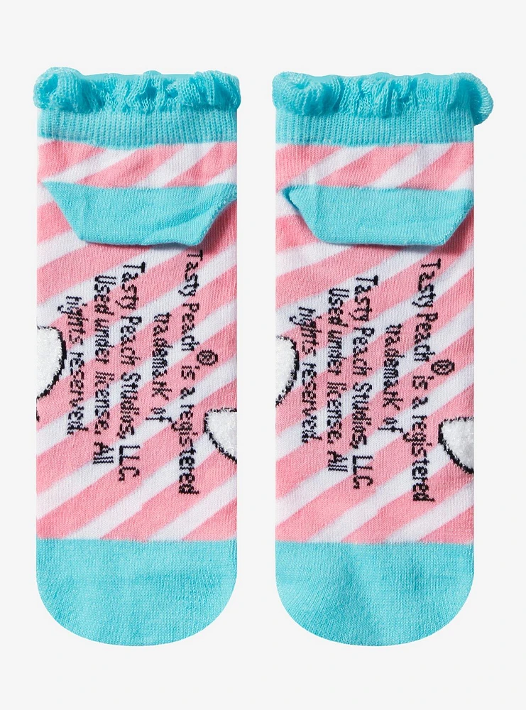 Tasty Peach Nomwhal Stripe Ankle Socks