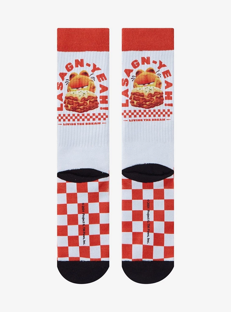 Garfield Lasagn-Yeah! Checker Crew Socks