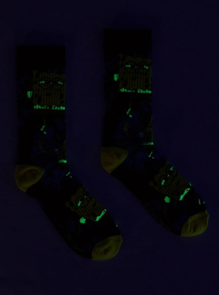 SpongeBob SquarePants Dance Tie-Dye Glow-In-The-Dark Crew Socks