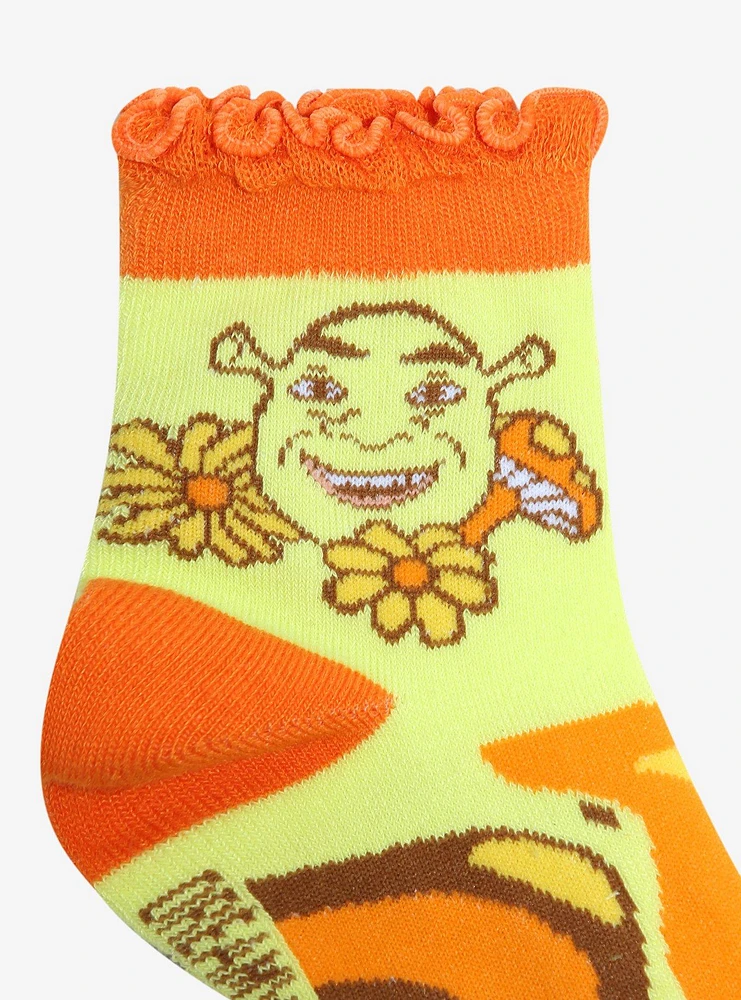 Shrek Sunflower Lettuce Trim Ankle Socks