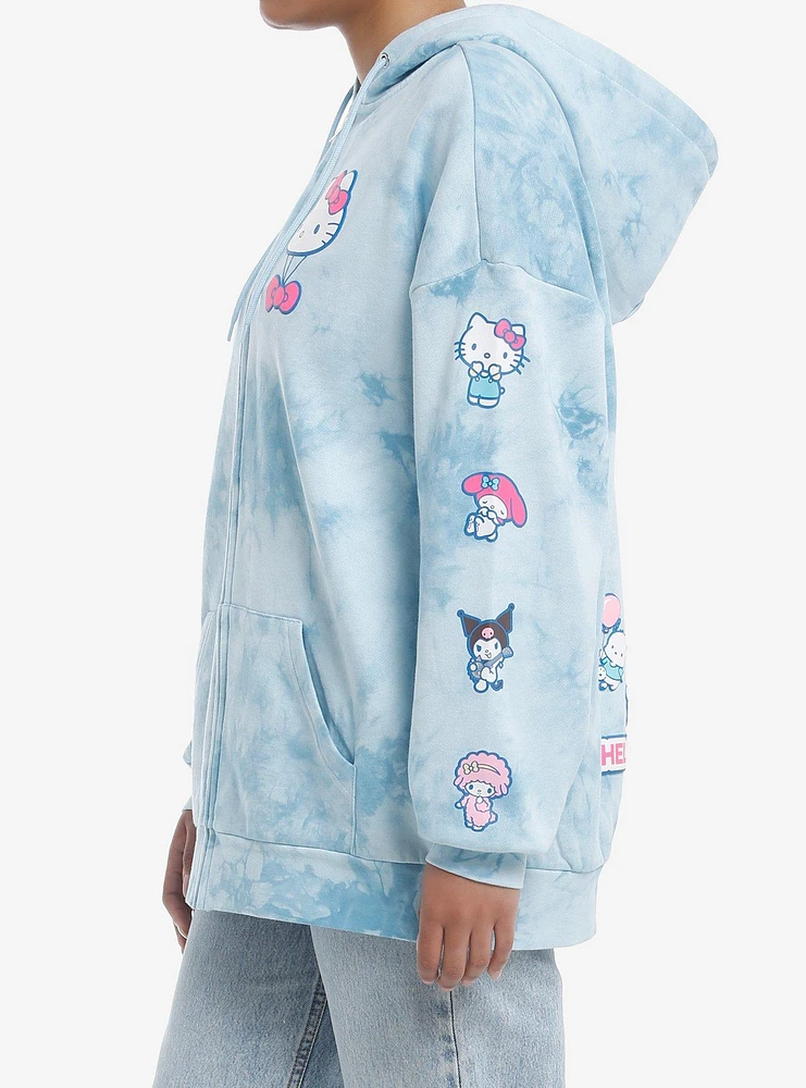 Hello Kitty And Friends Balloon Tie-Dye Girls Oversized Hoodie