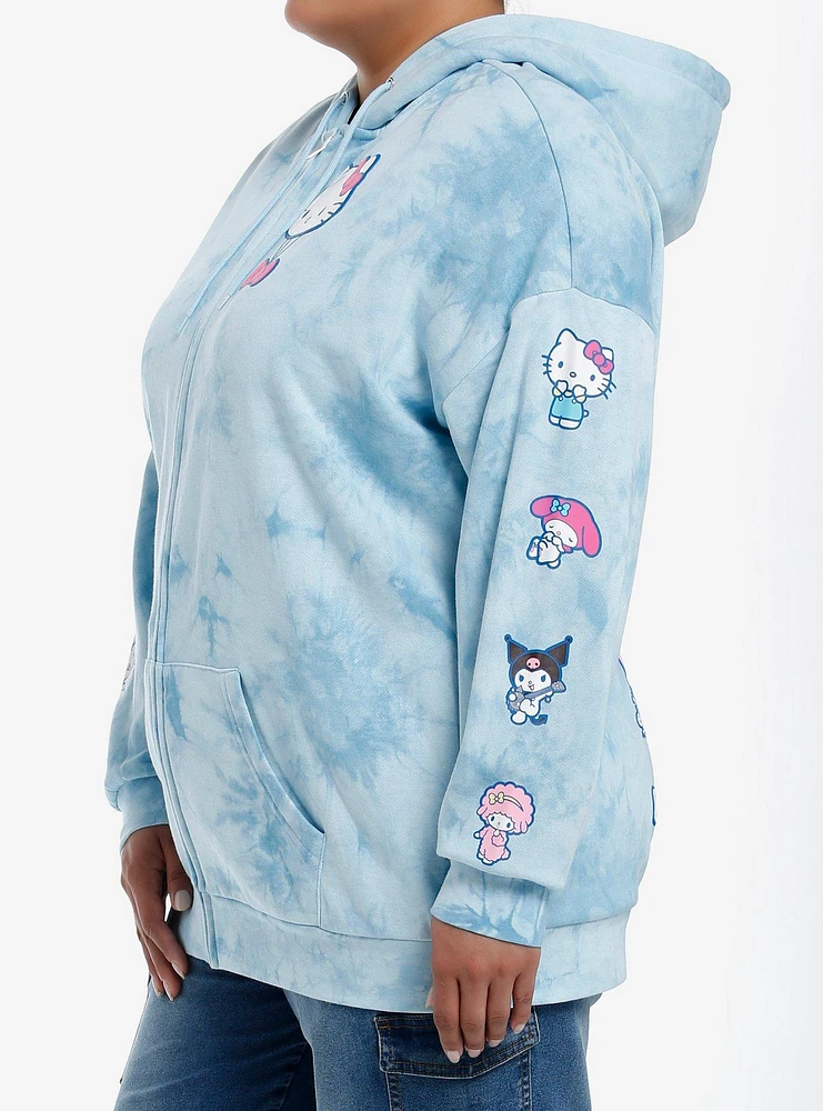 Hello Kitty And Friends Balloon Tie-Dye Girls Oversized Hoodie Plus