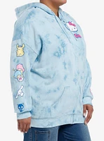 Hello Kitty And Friends Balloon Tie-Dye Girls Oversized Hoodie Plus