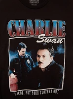 Twilight Charlie Swan Retro Style Portrait Women's T-Shirt - BoxLunch Exclusive