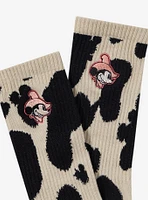 Disney Mickey Mouse Cow Print Crew Socks - BoxLunch Exclusive