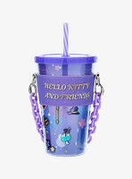 Hello Kitty Magic Cards Acrylic Travel Cup With Holder