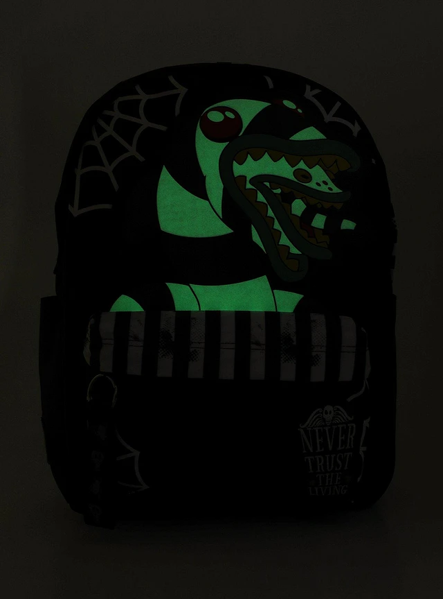 Hot Topic Beetlejuice Sandworm Glow-In-The-Dark Backpack 