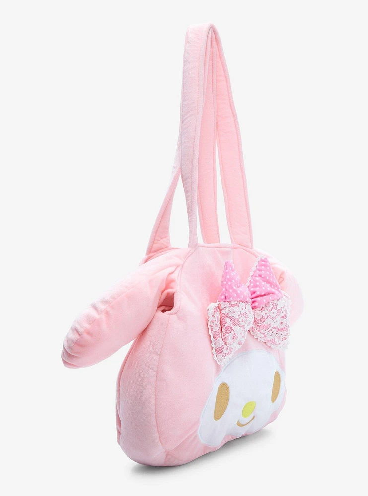 My Melody Lace Bow Plush Tote Bag