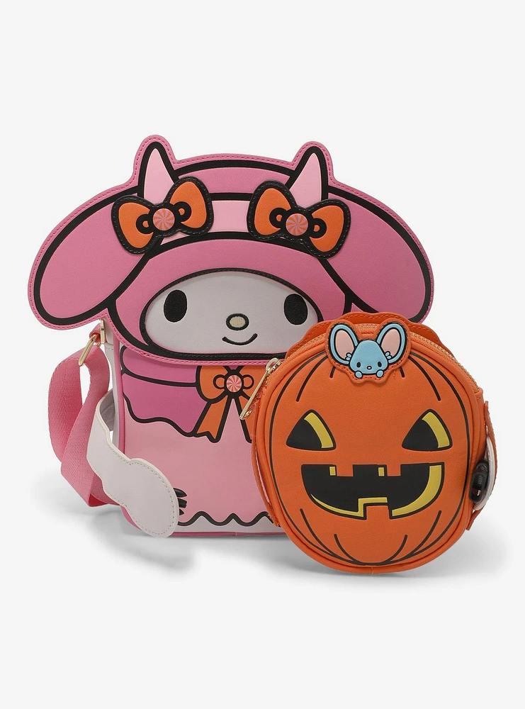 Loungefly My Melody Halloween Pumpkin Crossbody Bag