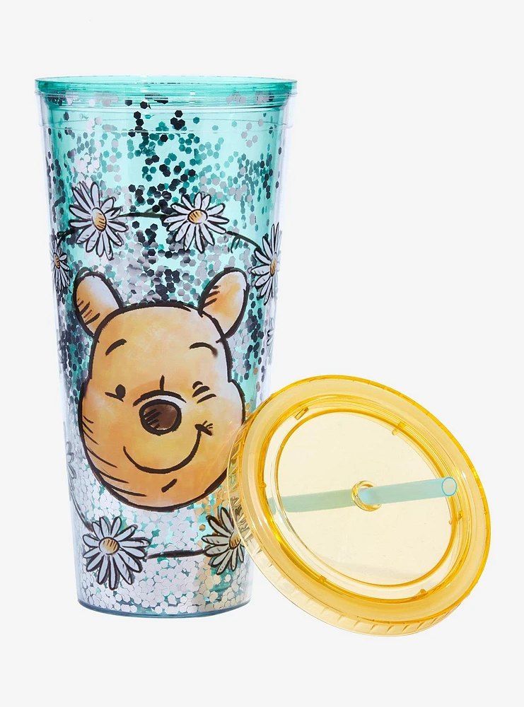 Disney Winnie The Pooh Daisy Glitter Acrylic Travel Cup