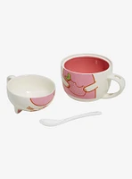 Strawberry Cat Stacking Mug & Spoon Set