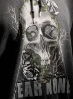 Thorn & Fable™ Fear None Glitter Skull Hoodie