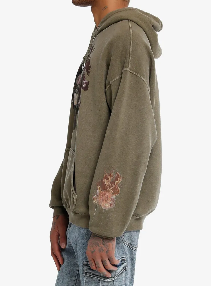 Thorn & Fable™ Flower Skull Hoodie