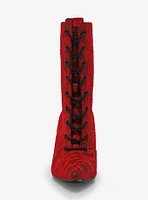 Strange Cvlt Victoria Red Lace Heel Boots