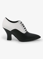 Strange Cvlt Black & White Two-Tone Victoria Heels