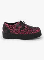 Strange Cvlt Web Pink & Black Lace Krypt Creepers