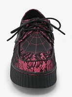 Strange Cvlt Web Pink & Black Lace Krypt Creepers