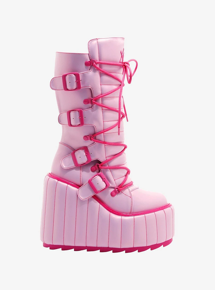 YRU Pink Dune Platform Boots