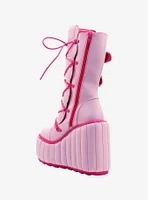 YRU Pink Dune Platform Boots