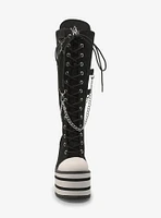 YRU Black Chain Detention Platform Boots