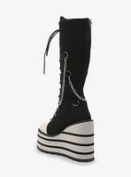 YRU Black Chain Detention Platform Boots