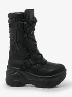 YRU Black Matrixx Moto Chunky Boots