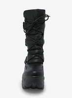 YRU Black Matrixx Moto Chunky Boots