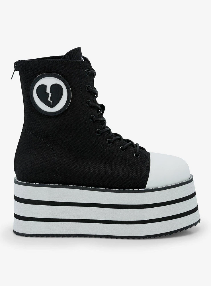 YRU Suspension Broken Heart Platform Sneakers